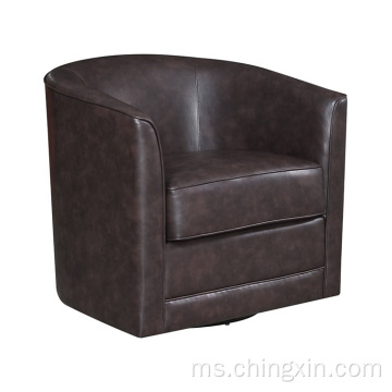 Dark Brown Swivel Arm Chair Hidup Room Chairs